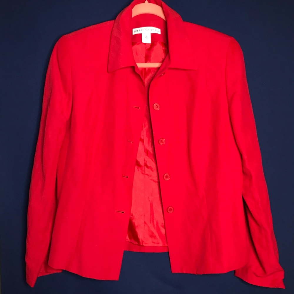 Josephine Chaus Red coat with red buttons